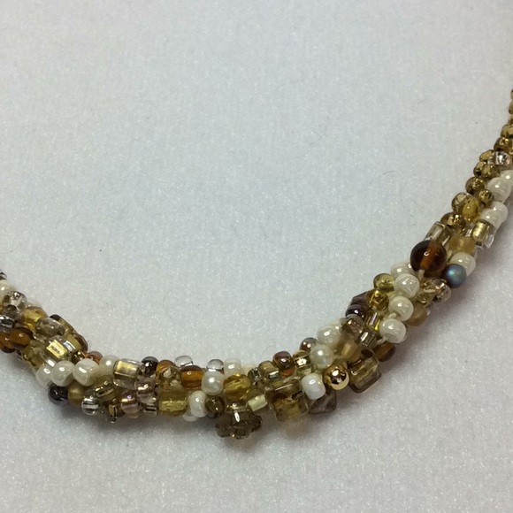 FINAL SALE PRICE CL Designs Crocheted Golden Necklace - Picture 4 of 6
